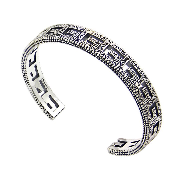 Titanium steel jewelry hollow G letter pattern open Bracelet lovers square G-shaped Arabic engraved pattern Bracelet