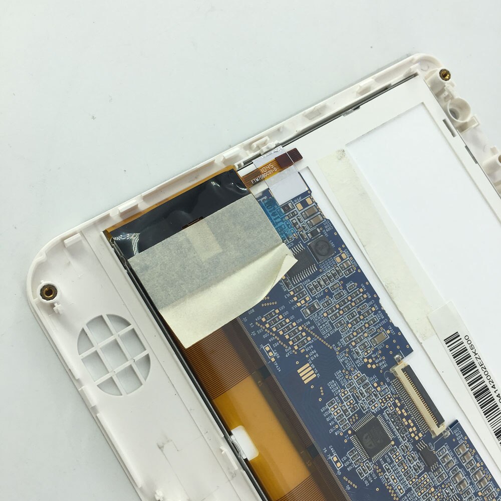 Original CLAA070NC0DCW HD 1024 * 600 7 inch LCD display screen outer screen glass notebook screen with frame white