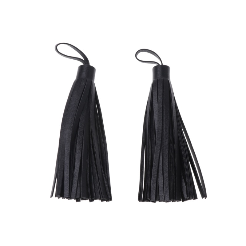2x lässig Faux Leder Quasten Kette Telefon Tasche Anhänger 12cm