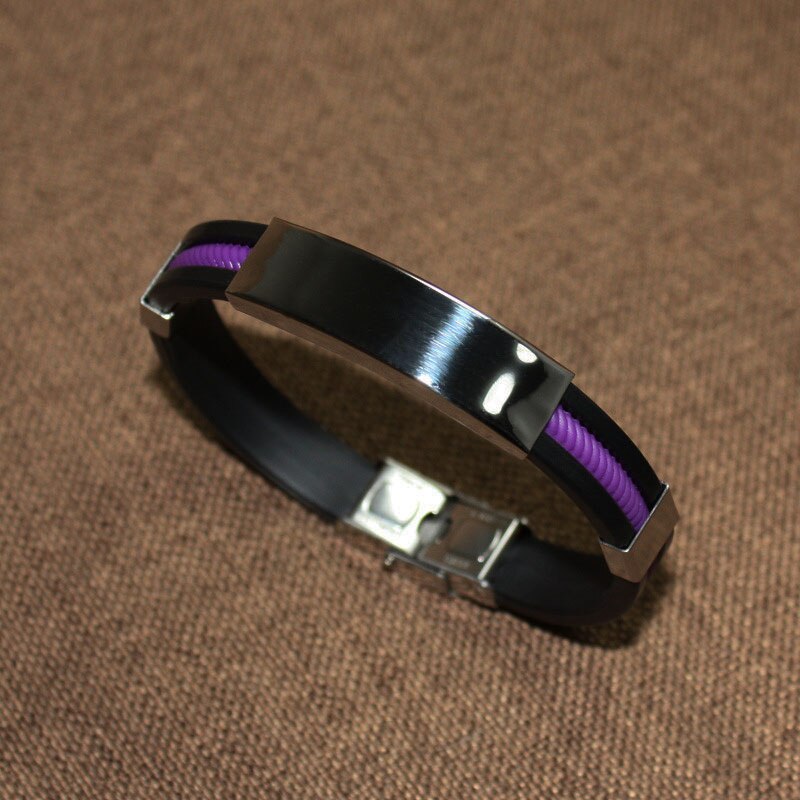 2022 Titanium Staal Rvs Accessoires Charm 5 Clolor Armband Siliconen Armband Man Mode Sieraden