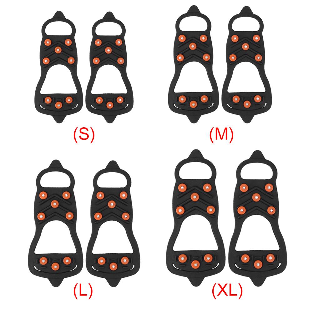 Fishing Lock Buckle 8 Studs Shoe Spiked Grips Cleat Not Easy Fall Off Crampons Outdoor Climbing Anti Slip Shoes Cover