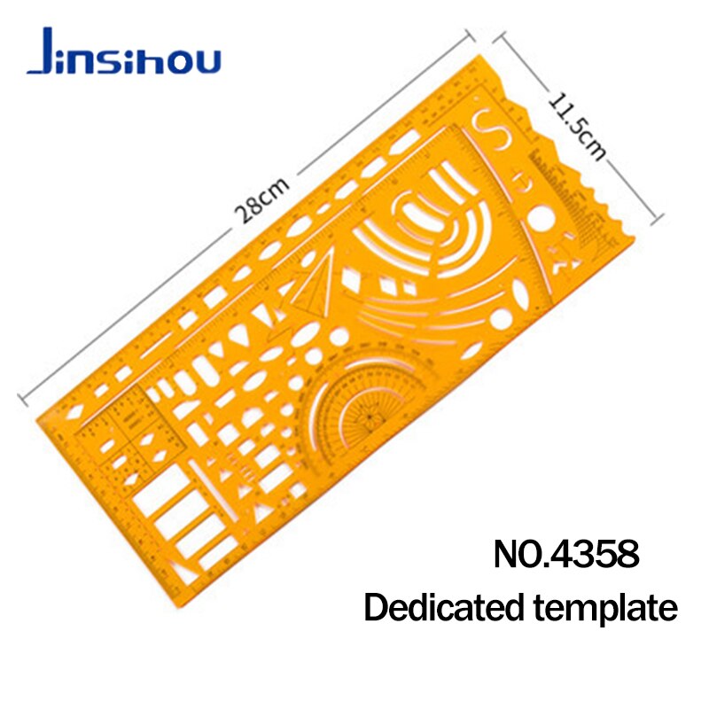 Jinsihou Drawing Template/Stencil Soft Ruler K Resin Architect/Construction/Geometry/Math/Furniture/Curve/Round Symbols Tool: NO.4358