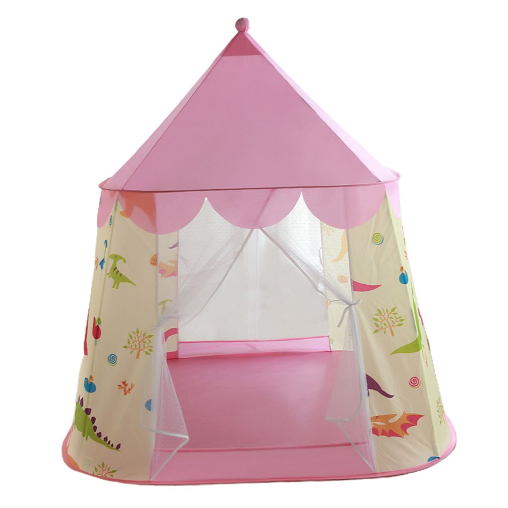 I bambini pieghevoli portatili rosa/blu giocano al castello della tenda per uso interno/E: Pink