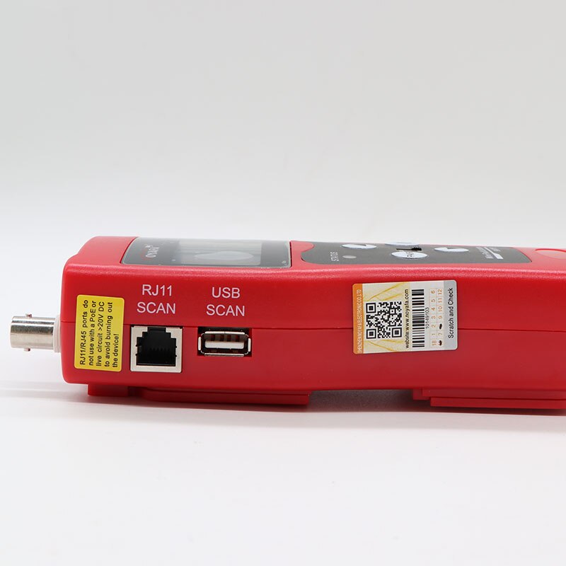 Noyafa NF-308 Netwerk monitoring kabel tester LCD Draad Fault Locator LAN Netwerk Coacial BNC USB RJ45 RJ11 rode kleur