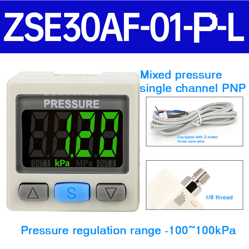 Digitaler Manometerschalter ZSE30AF Vakuum-Unterdruckmanometer ISE Positiver Druck DPSN1 Elektronisch Digital: YELLOW