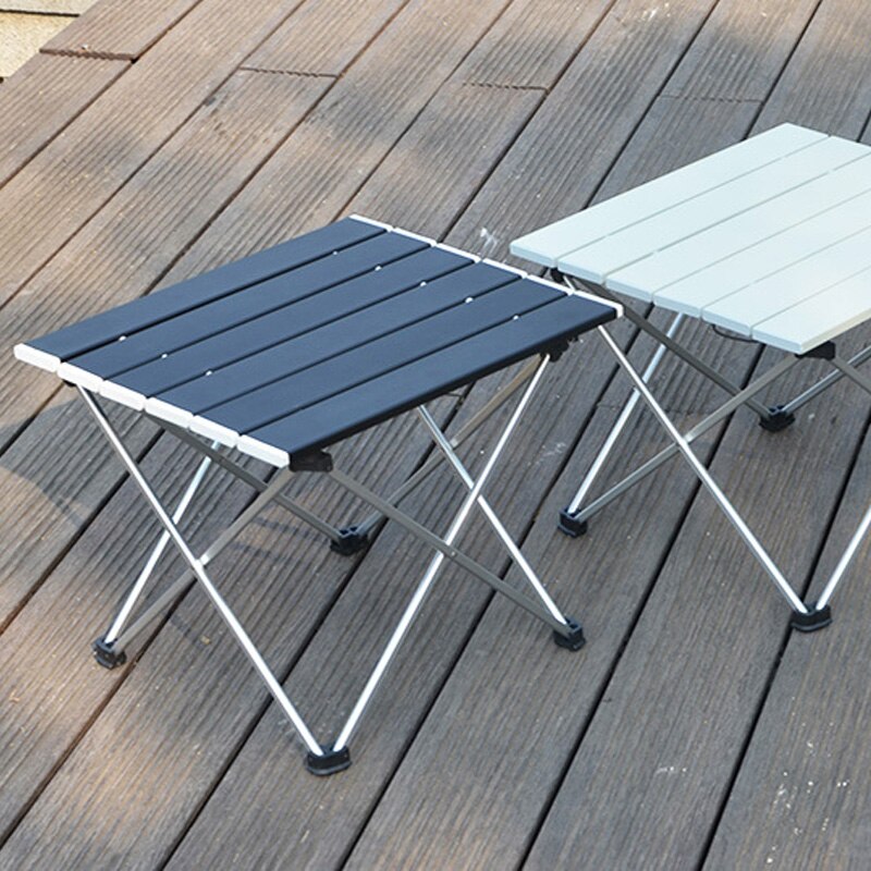 Foldbart bærbart trætrykt campingbord letvægtsstabilt mesas plegables rejse vandreture bbq udendørs lejr picnicbord