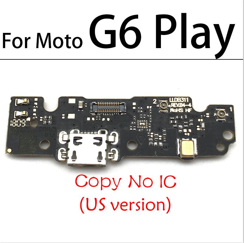 Cable flexible para Motorola Moto G30, G3, G4, G5, G6 Play, G8, X4, G7, Cargador USB, conector de puerto de carga, 10 unids/lote: G6 Play US Copy