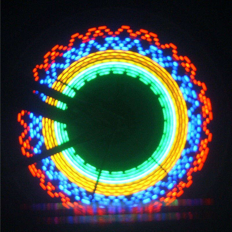 Bicycle Spoke Light Waterproof 32 LED Lights Display Bright Colorful Patterns Full Bicycle Cycling Wheel Change Spoke Light Lamp