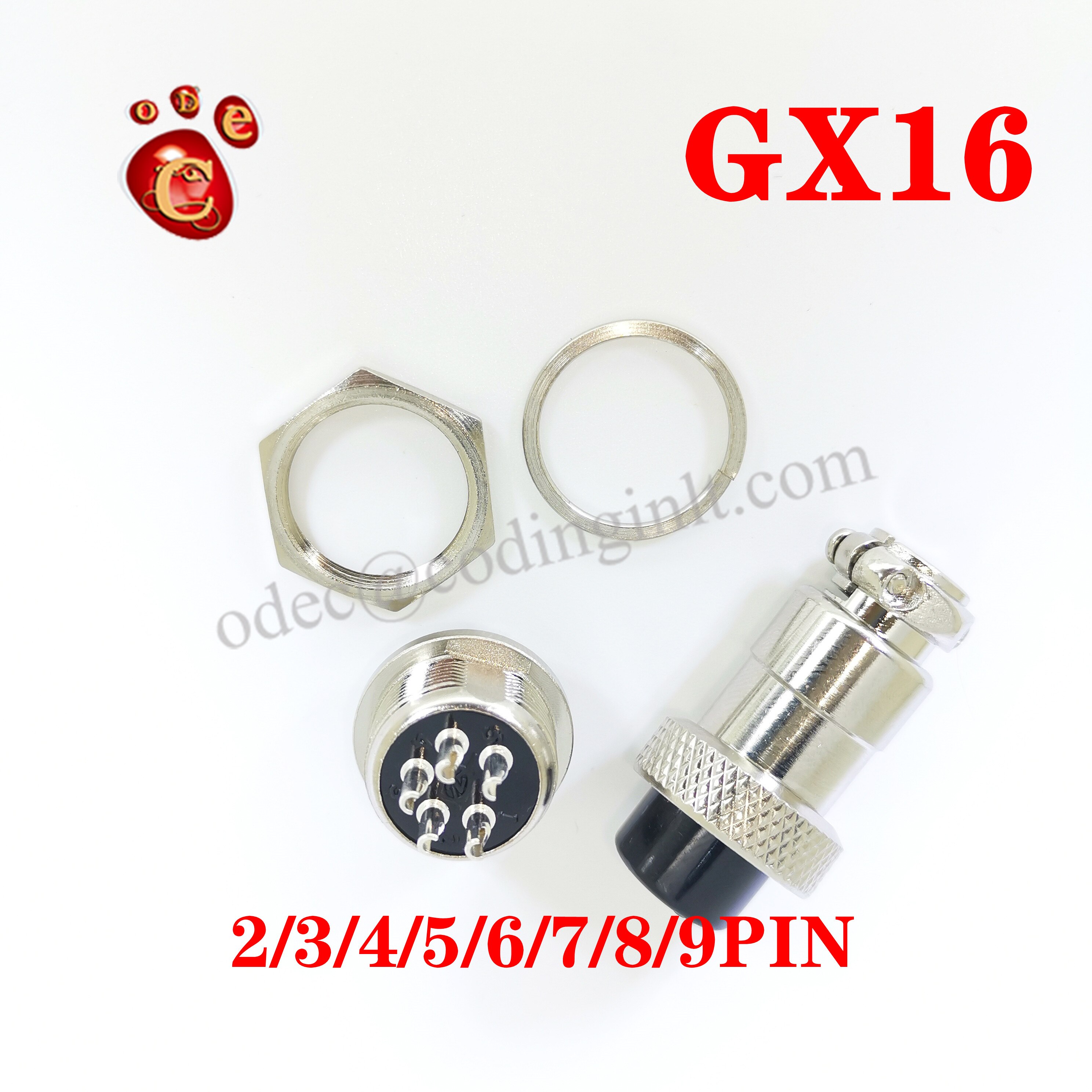 GX16 2/3/4/5/6/7/8/9 Pin Male &amp; Female 16mm L70-78 Circular Aviation Socket Plug Wire Panel XLR Connector