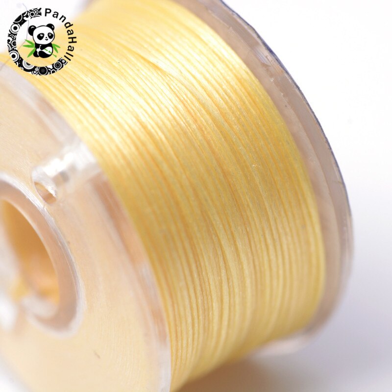 50yards/roll 0,1mm Spezielle Beschichtete Polyester Themen Für Seed Perlen Schmuck Perlen Cords DIY, Die Entdeckungen: Gold