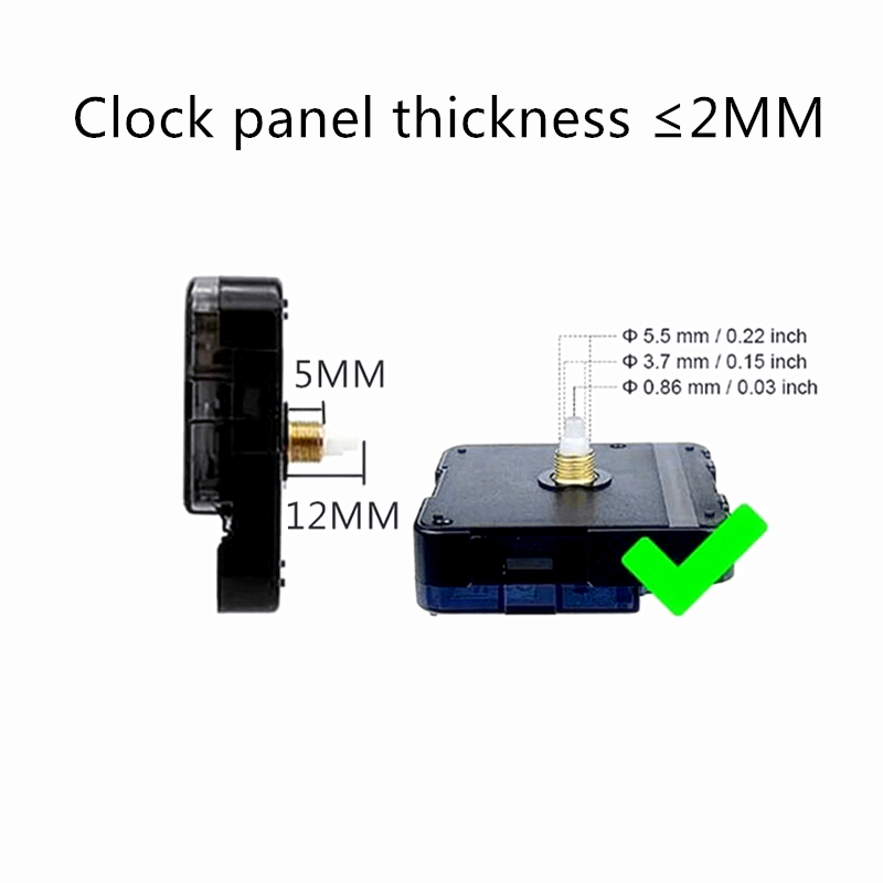 Orologio da parete reversibile antiorario meccanismo dell'orologio al quarzo con batteria a salto dell'albero da 12MM con lancette orologio da parete fai da te