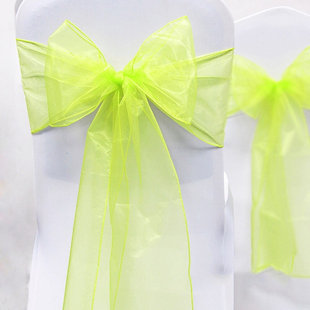 Effen Stoel Terug Garen Stoel Sjerpen Bruiloft Organza Sjerpen Terug Garen Voor Stoelen Bruiloft Stoel Decoratie Hotel Decor