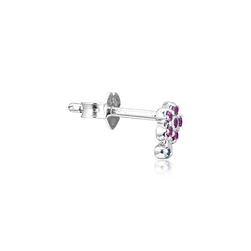 CKK My Pretty Fiore Singolo Orecchini con perno Pendientes Kolczyki Aretes de Mujer Earing Per Le Donne 925 Gioielli In Argento Sterling