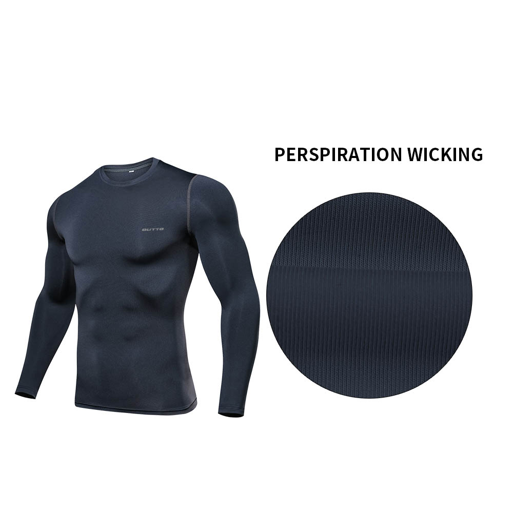 Outto hombres de ciclismo capas de la Base de manga larga de compresión de secado rápido Fitness correr ropa interior de bicicleta