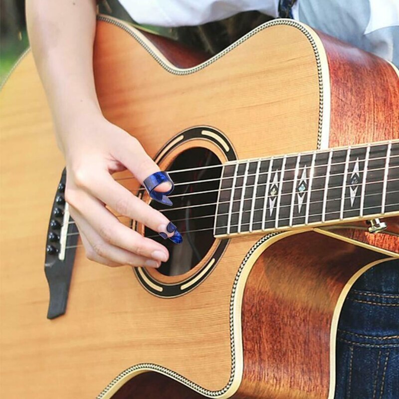 19 Stks/set Plectrums Wijsvinger Picks Voor Elektrische Akoestische Gitaren Ukelele Accessoires