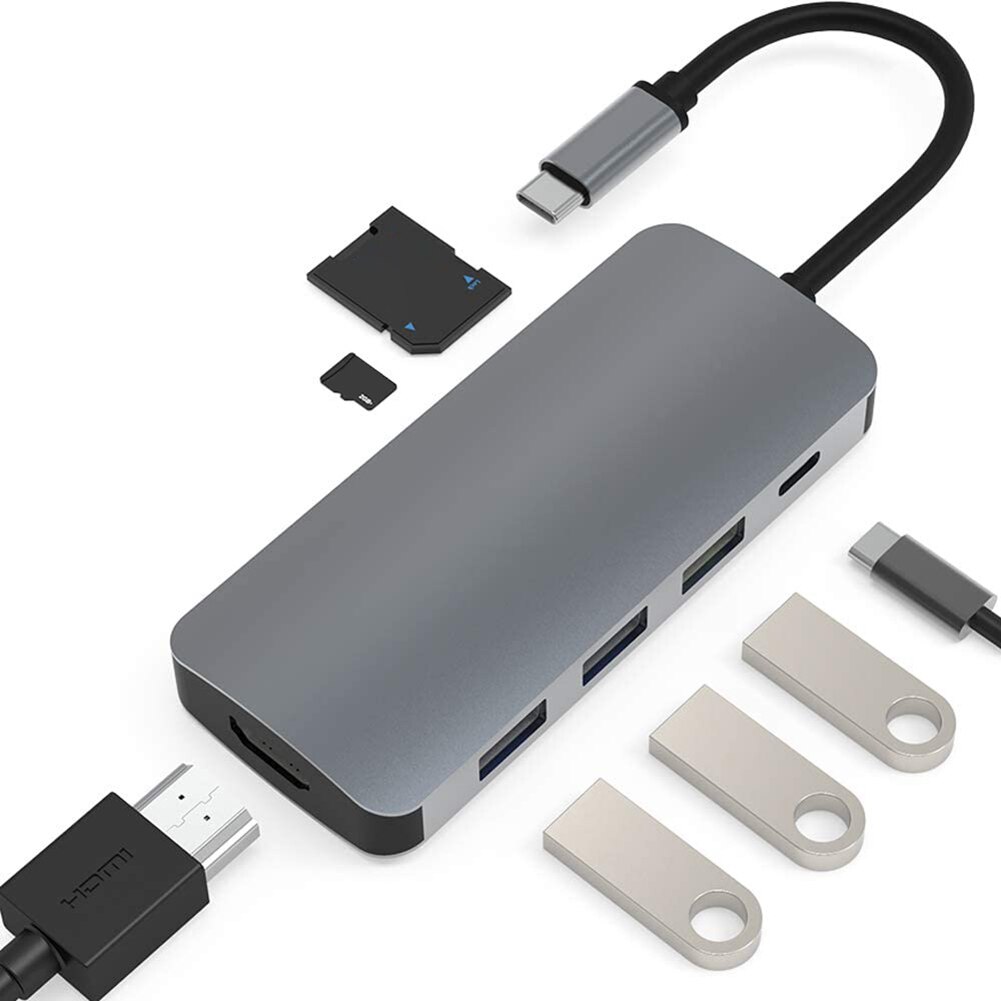 7 で 1 タイプcハブhdmi USB2.0 USB3.0 pdタイプcデータアダプタデスクトップノートパソコンのusb 3.0 高速ポートタイプc