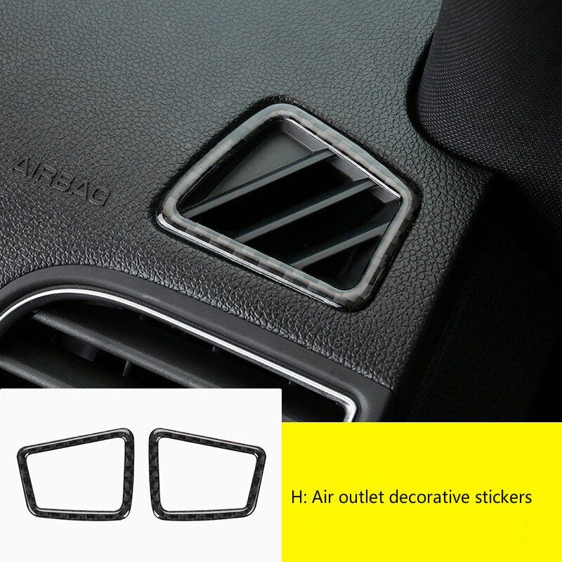 For Ford Explorer Car Accessories Carbon Fiber Interior Trim Gear Panel Navigation Outlet Center Console Stickers 5D: Green