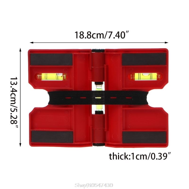 Angle Gauge Level Magnetic Inclinometer With Strap 270Degrees Adjustable Pipe Leveller N19 20