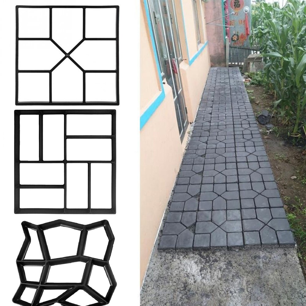 Garten Pfad Hersteller bilden Kunststoff DIY Manuell Pflaster Zement Ziegel Stein Straße Beton Schimmel wiederverwendbar DIY Manuell Pflaster