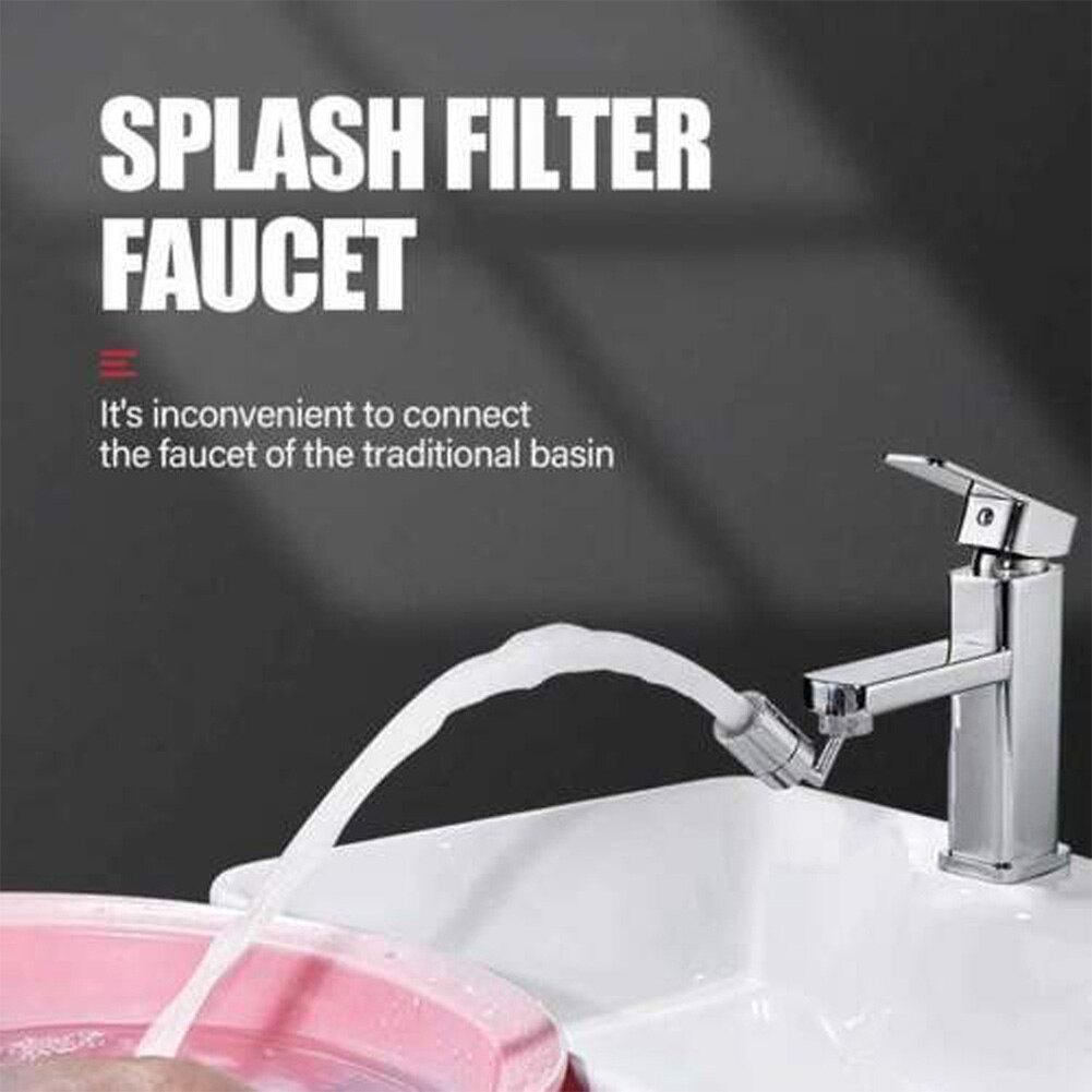 Flexible Extended Sprayer Kitchen Sink Tap Bathroom Basin Rotatable Filter Anti Splash Filter Faucet Movable Kitchen Tap Water
