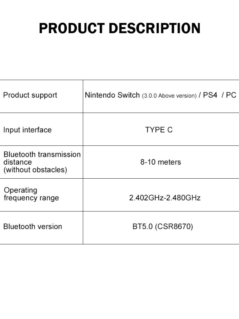 1Set Converter Voor Schakelaar/Pc Bluetooth Zender Audio Ontvanger Type -C Adapter Voor/Pc Wireless Headset zender