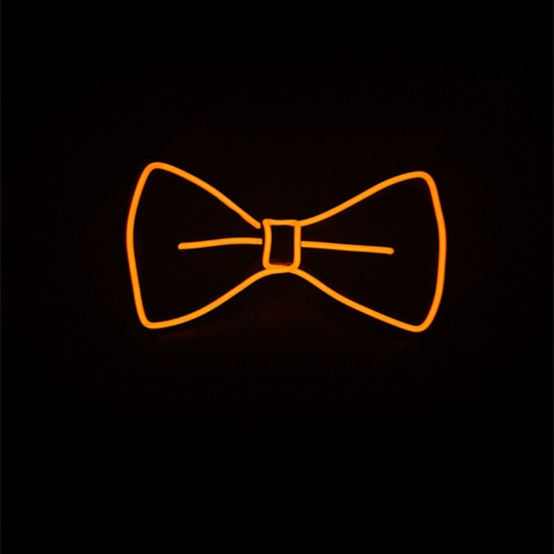 Tirantes luminosos Led para hombre, pajarita, barra de música perfecta, iluminación Led, accesorios para actuaciones y fiestas de disfraces: tie orange