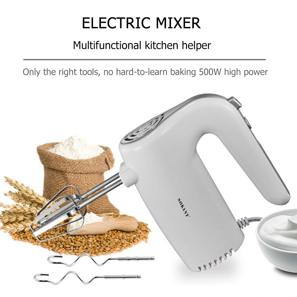 500W High Power Electric Food Mixer Multifunction Blender Kitchen Automatic Egg Beater Cream Whisk Machine