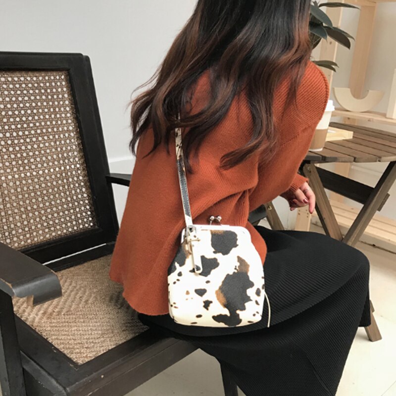 Moda chique sacos de festa pequenos sacos de couro mensageiro bolsa feminina bolsas bolsas totes crossbody vaca pontilhada couro sacos do plutônio