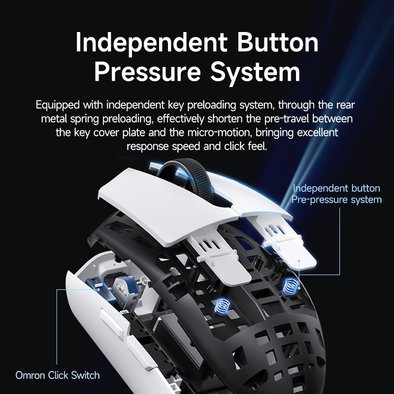 MCHOSE G3 souris de jeu Bluetooth 2.4G Paw3311 12000DPI Tri sans fil léger souris ergonomie Gamer ordinateur portable