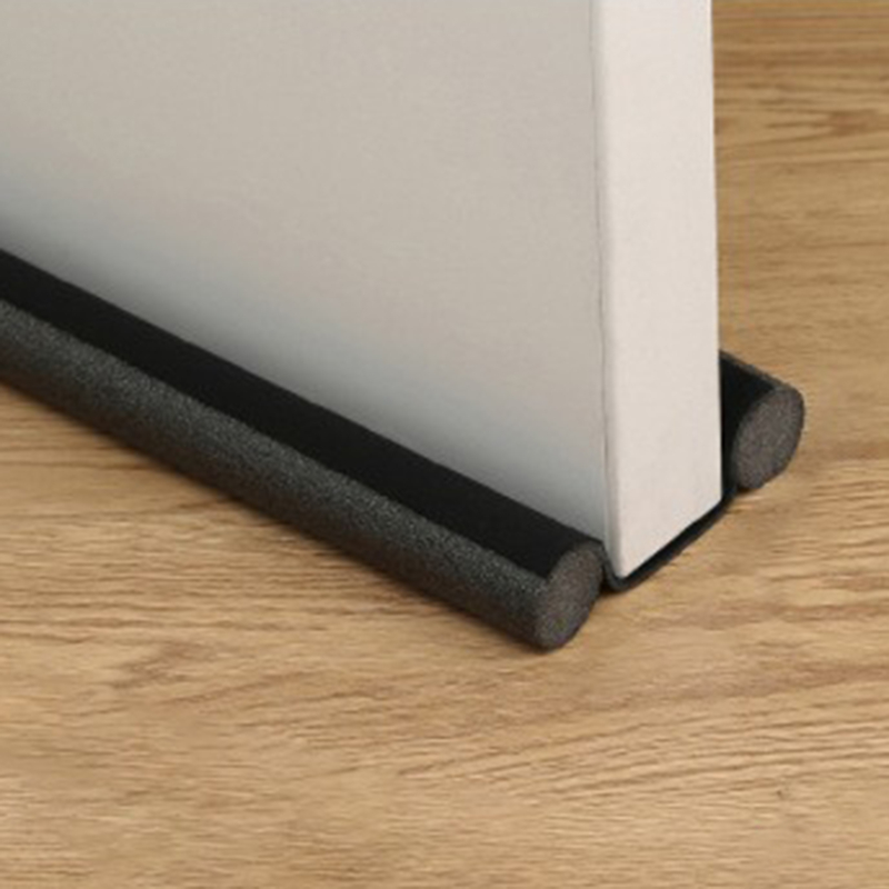 Bande d'étanchéité pour bas de porte réglable, bande météo sous la porte, bouchon de tirage plus épais, bloqueur d'espace Anti-froid, bande météo d'étanchéité: Kaki