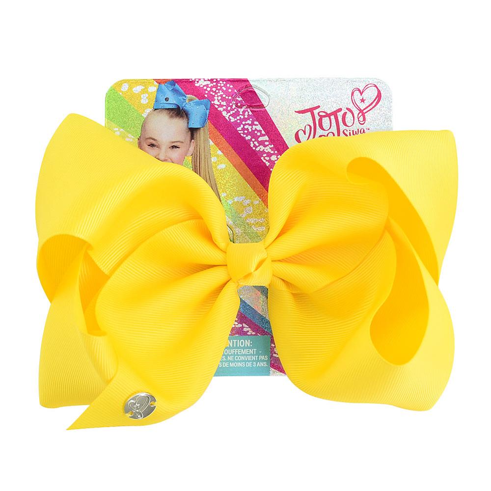 8 tommer store jojo-sløyfer jojo siwa-båndsløyfer med klips for barn jenter boutique solide hårspenner hårtilbehør: 678- j -10
