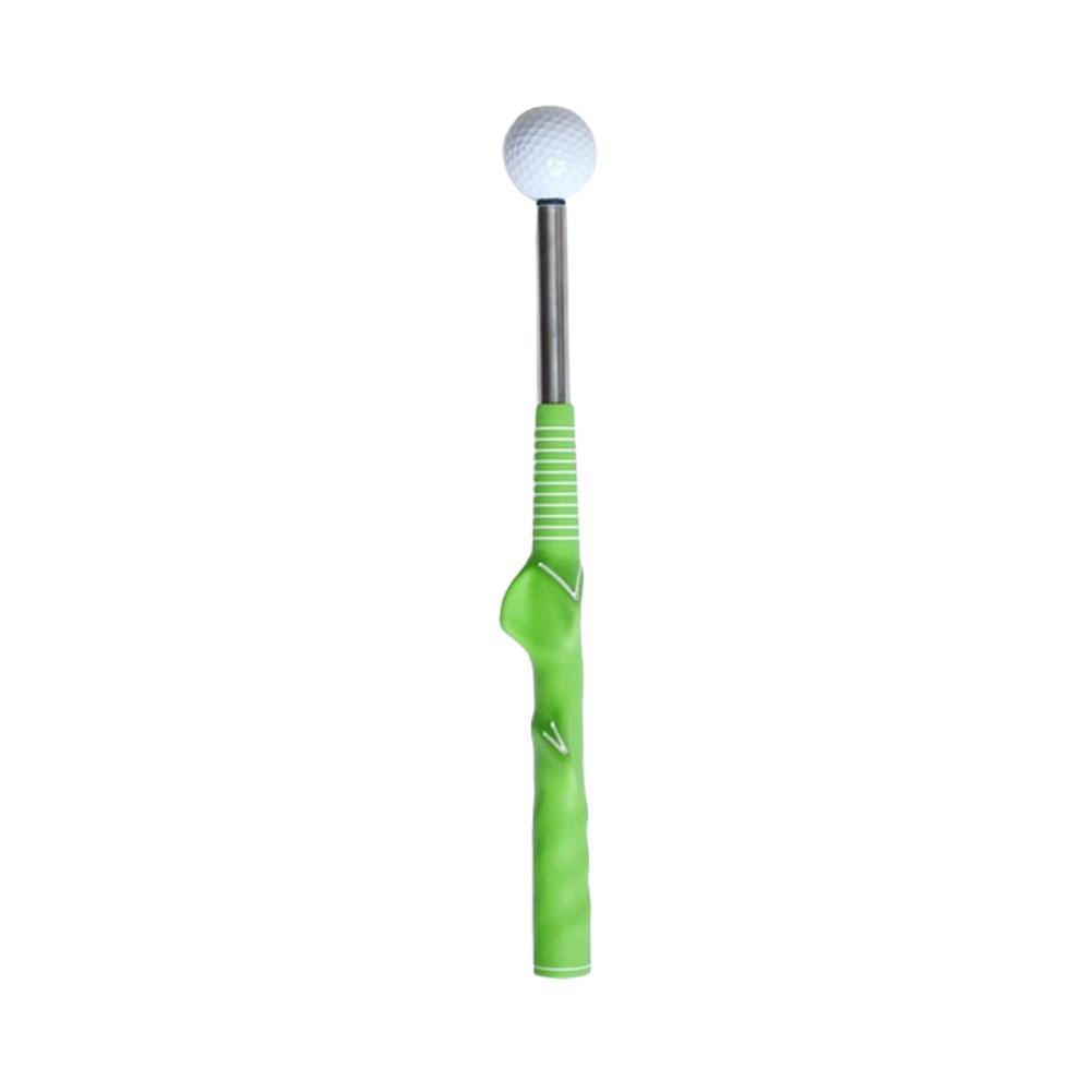 Einziehbarer Golfschwung-Trainingshilfe-Übungsstab, Golf-Assistent-Übungsstab für Höhle Innen- und Außenbereich, Golf-Griff-Trainer: Licht Grau