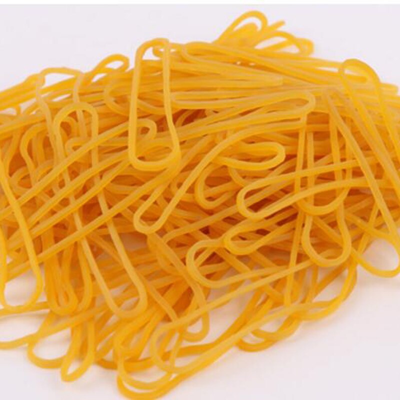 500 Pieces/Pack Yellow Rubber Bands 60mm Strong Elastic Band Office Industrial Postal Supply Stationery Holder Packing Supplies