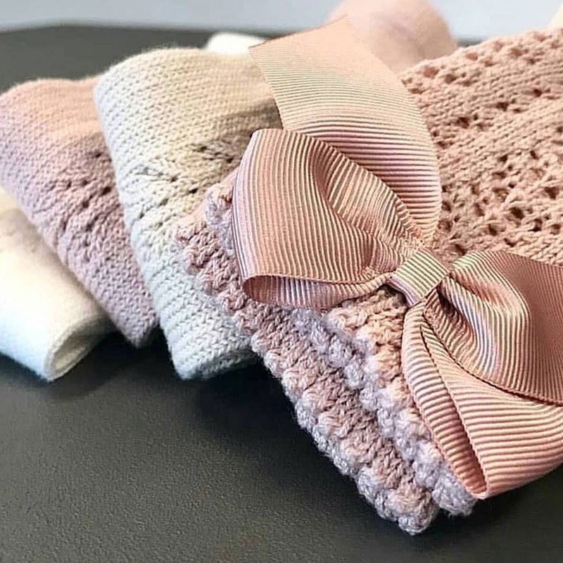Baby Mädchen Knie Hohe Socken Königliche Prinzessin Stil Farben Mit Bogen Baby Kleinkind Lange Rohr Bogen Streifen Socken freundlicher aushöhlen Socke