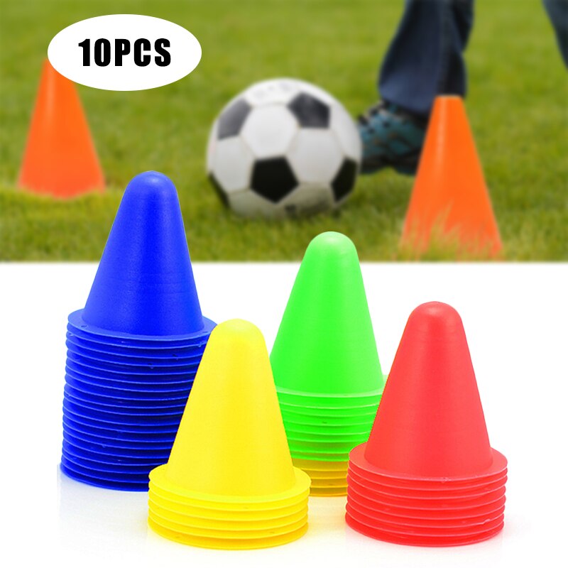 10 Pcs Soccer Training Marker Football Sign Bucket Road Cone Obstacles Roadblocks