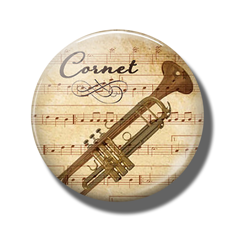 Glas Kühlschrank Magnete Flöte und Musik Magnete Violine Saxophon Gitarre Musik noten Magnetische Aufkleber für Kühlschrank Musik: Blau