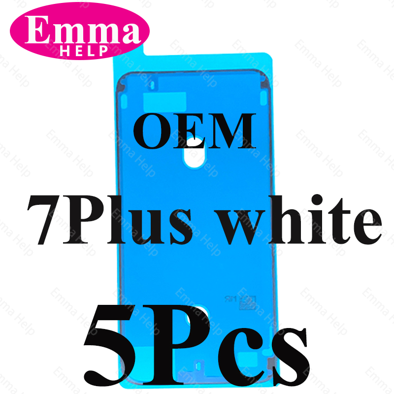 Adhesivo adhesivo impermeable OEM para iPhone 11, 12, 13 Pro Max X XR XS 7 8Plus, pegamento precortado, marco LCD, cinta de pantalla, sello de bisel, 5 uds.: Transparente