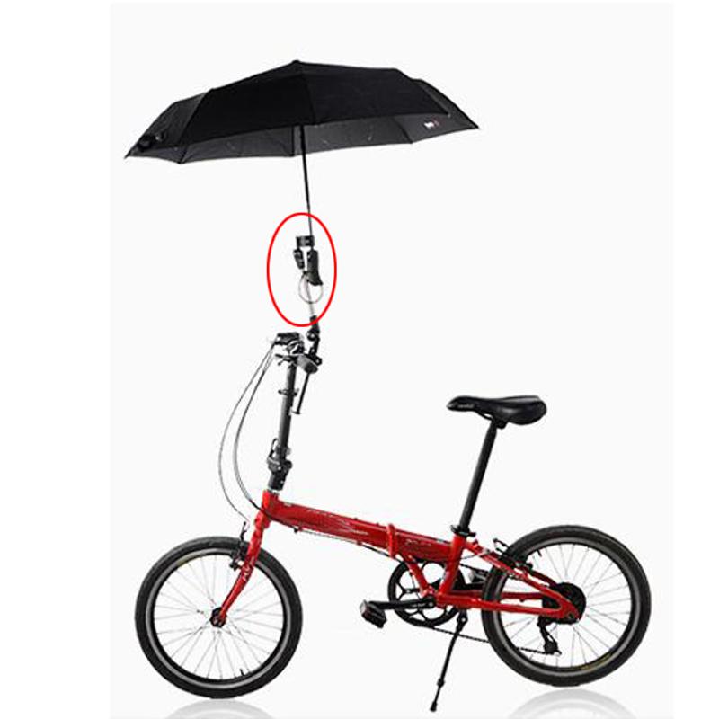 Rustfrit stål paraply står enhver vinkel drejelig kørestol cykel paraply stik klapvogn paraply holder regn gear