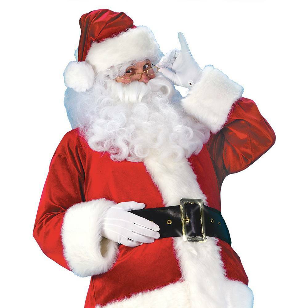 Mens Santa Claus Full Costume Festive Father Christmas Xmas Fancy Outfit Dress