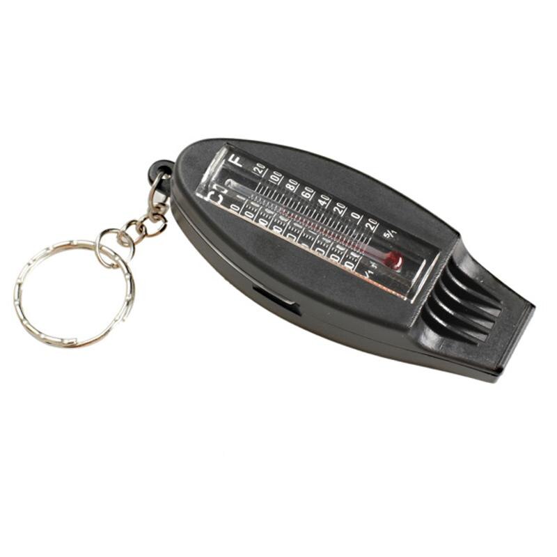 Multifunctionele 4IN1 Kompas Thermometer Whistle Vergrootglas Veelzijdig Met Sleutelhanger Camping Wandelen Klimmen Kit Accessorie