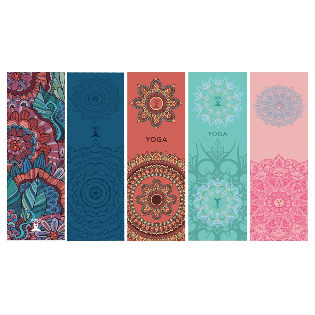 Anti-Slip Yoga Mat Dekens Sneldrogende Handdoek Gym Fitness Pilates Workout Sport Reizen Patroon Yoga Mat Cover thuis Deken