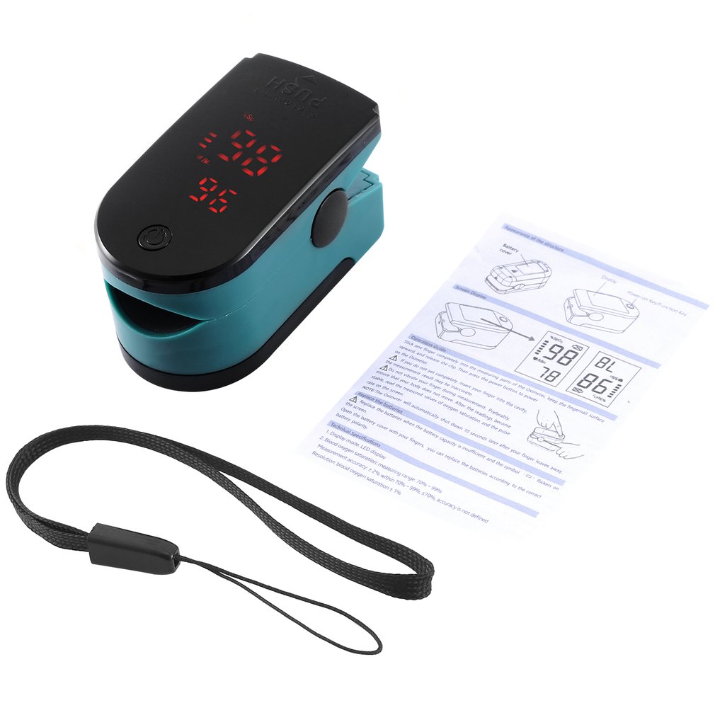 Oximeter Monochrome Digital Pulse Oximeter Saturation Monitors Portable Oxygen Sensor Home Clip Fingertip Oximeter Meter: monochrome