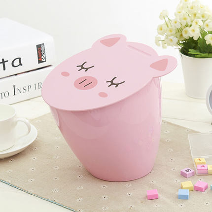 Joli panier à ordures de bureau Panda et cochon, petite poubelle de stockage d&#39;articles divers animaux, Mini poubelle: PIG