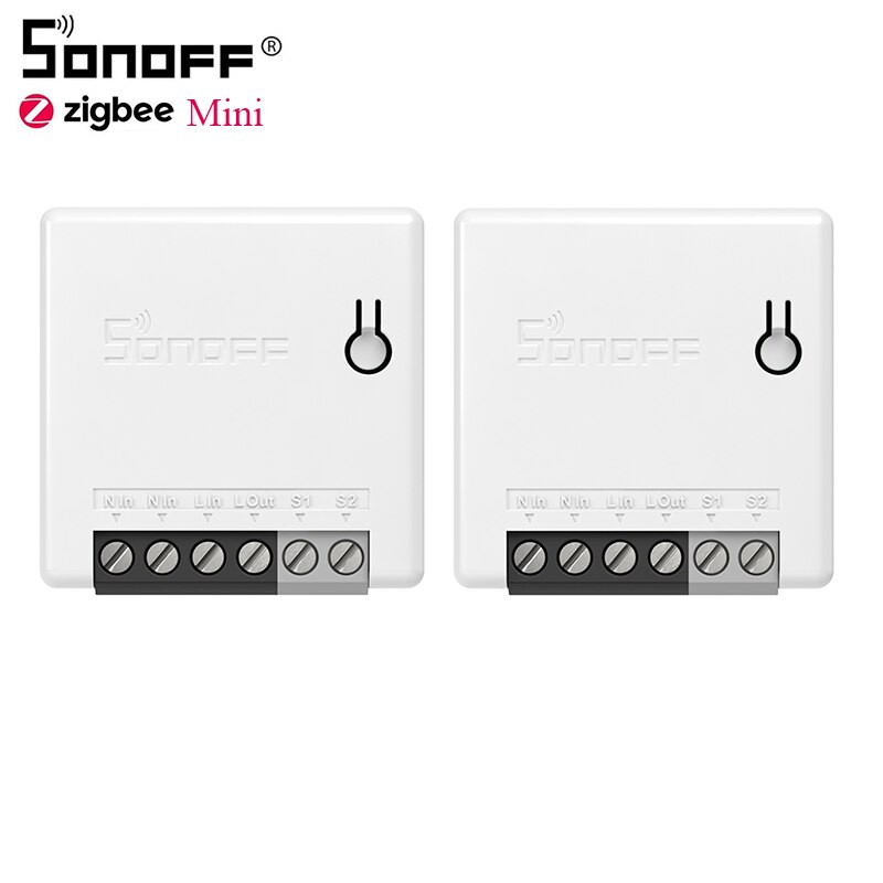 1/10 stück itead sonoff zbmini zigbee 3.0 schalter 10a timer smart home steuerung per ewelink app ein/aus, kompatibel mit alexa und google home: 2 stck.