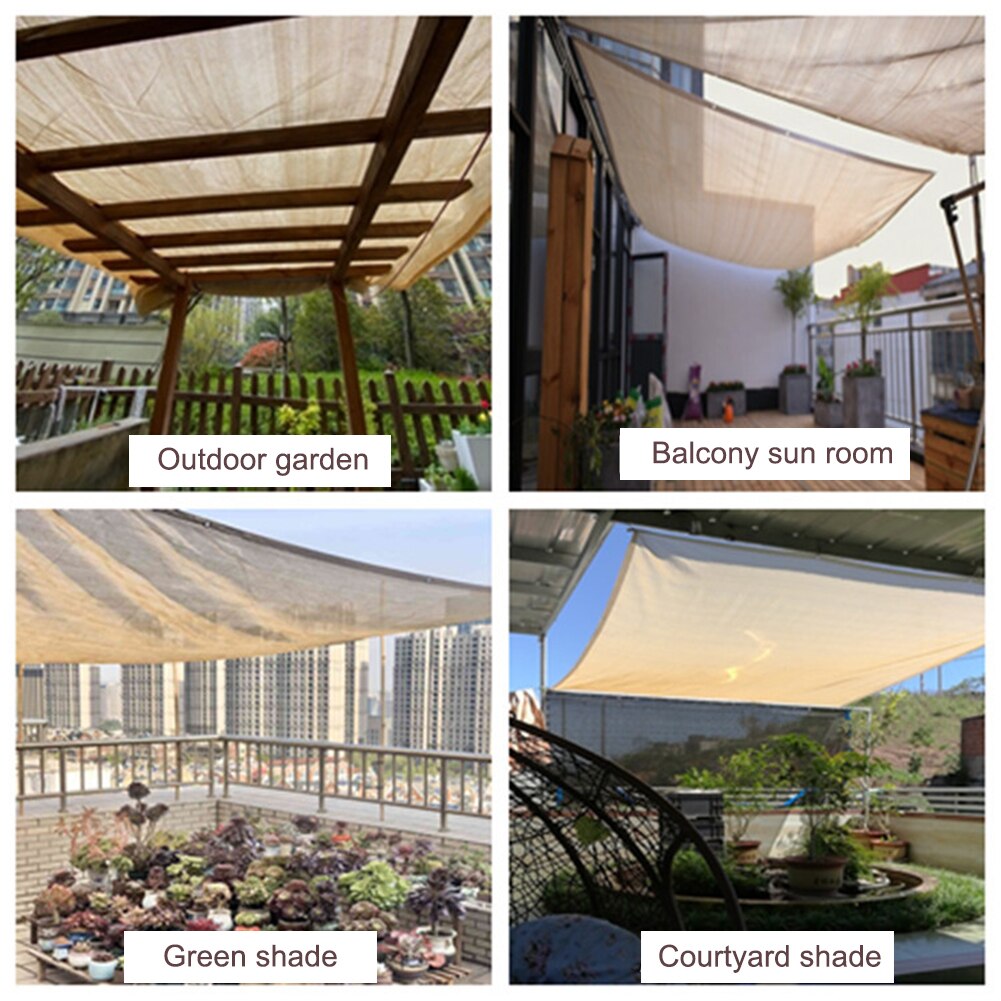 HDPE Garden Anti-UV Sunshade Net Outdoor Netting Mesh Shade Cloth Net Plant Greenhouse Sun Shade Cover with Rope