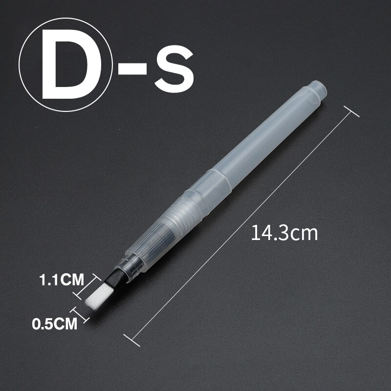 1/3/6 pelices recarregáveis pincel de tinta água cor escova de tinta macia aquarela caneta para pintura calígrafo arte suprimentos desenho: D-S 1pcs
