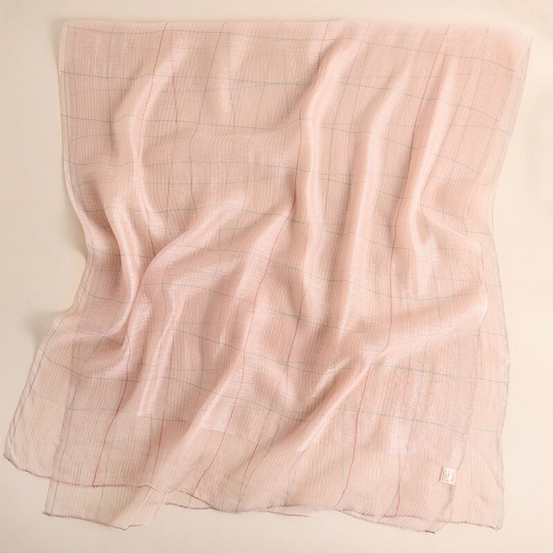 Sciarpa di seta Delle Donne Morbido Lungo Autunno Inverno Sciarpe di Modo 2020 Solido plaid Scialli E Impacchi di Alta Qualità Foulard Pashmina Hijab