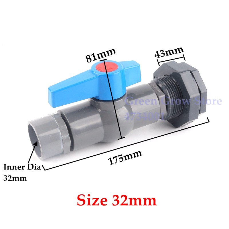 20 25 32 40Mmdirect/Elleboog Pvc Water Tank Gezamenlijke Aquarium Fish Tank Connectors Combinatie Pak Water Tank Pvc inlaat/Uitlaat Water: Size 32mm Direct