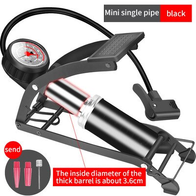 Foot pedal pump bicycle home high pressure pump electric car battery car car basketball foot pump: Multi