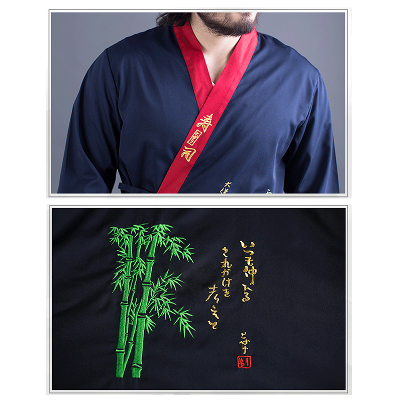 Sushi Chef Coat Japan Cuisine Uniform Unisex Cooking Shirt Hotel Kitchen Jacket Korean Barbeque Restaurant Waiter Work Clothes